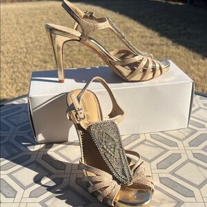ANTONIO MELANI Metallic Gold Heels